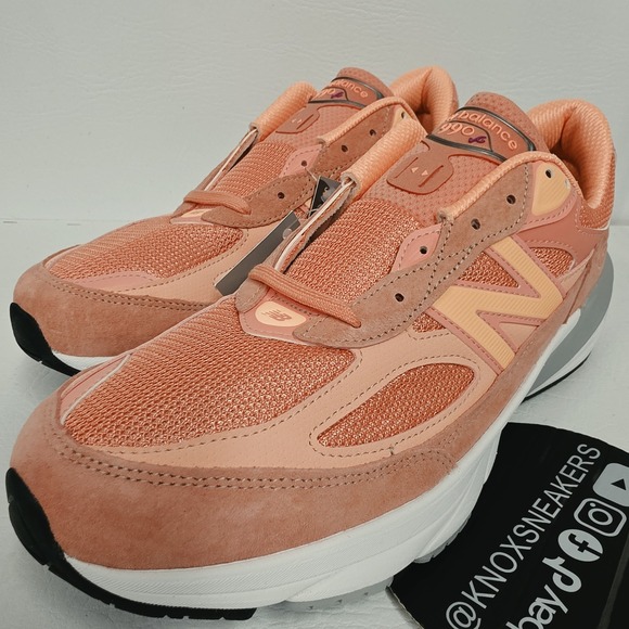 New Balance Other - New Balance 990v6 Sunrise Rose/Salmon White Sneaker U990SR6 Men's Size 11